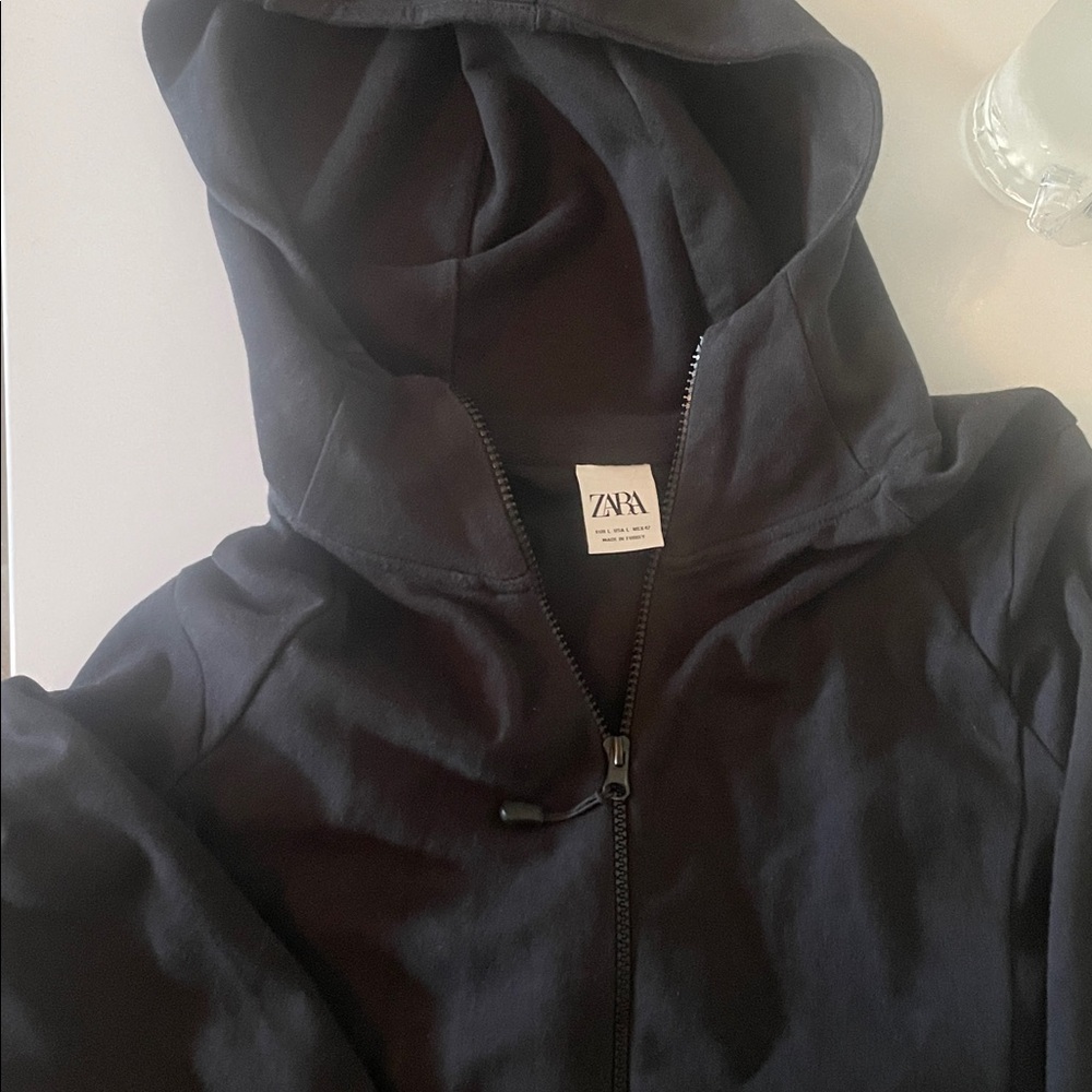 Zara Charcoal Zip-Up Hoodie